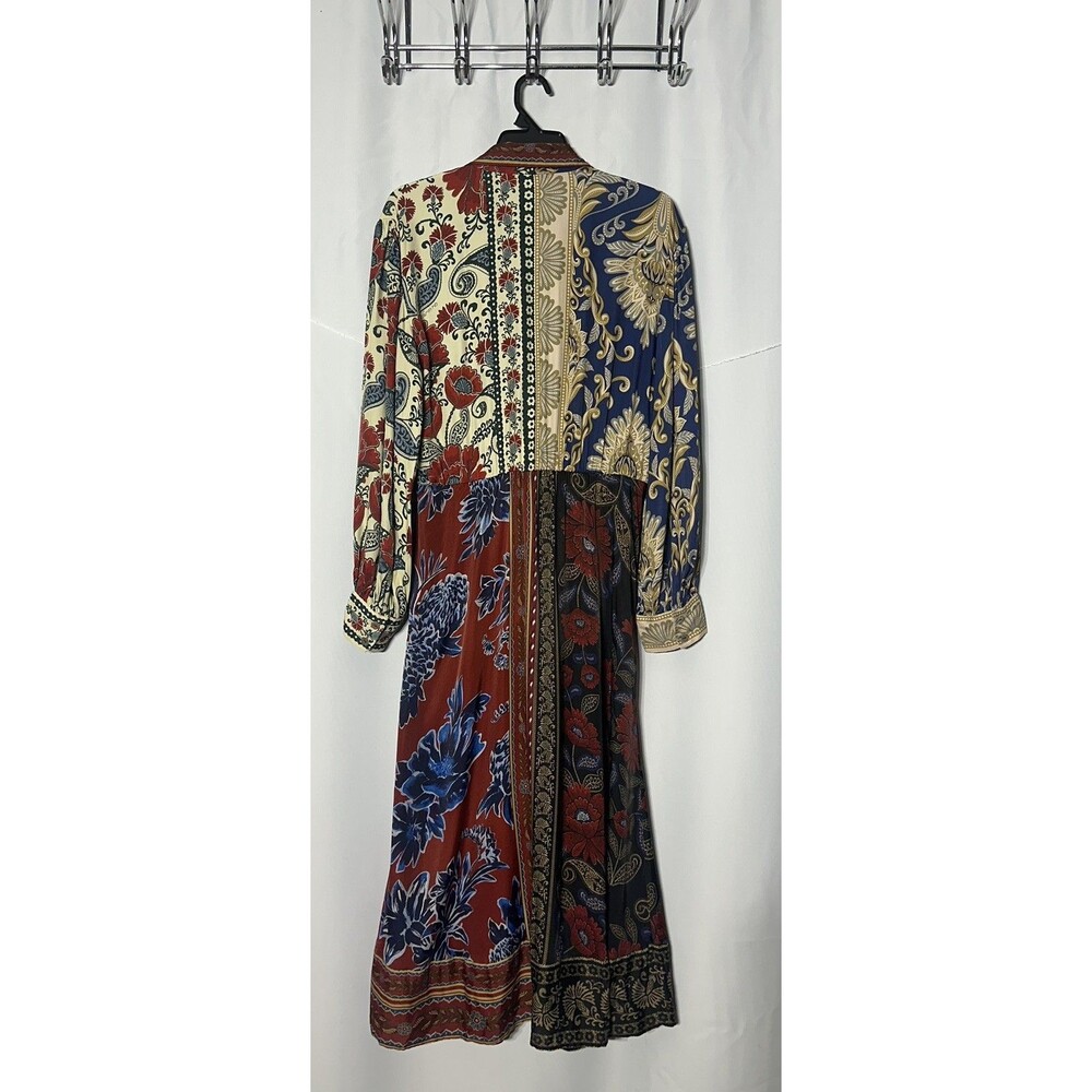 FARM Rio Multicolor Floral Patchwork Long Dress Size L - Picture 10 of 12